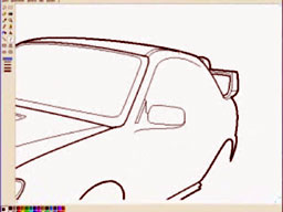Jak narysować Subaru Impreza WRX STi w MS Paincie?