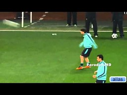 Lionel Messi - wpadka na rozgrzewce