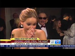 Jack Nicholson przerywa wywiad z Jennifer Lawrence
