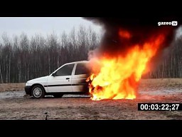 Próba ogniowa auta z LPG