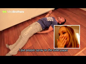 Prankster ukarany: jego dziewczyna popsikała papier toaletowy gazem pieprzowym