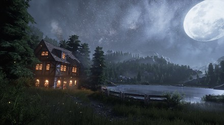 Tworzenie nocnej sceny nad jeziorem w Unreal Engine 4