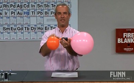 Eksperyment z dwoma balonami o różnych pojemnościach