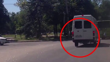Ukraiński terminator, któremu nawet furgonetka niegroźna