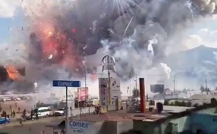 Katastrofa w sklepie z fajerwerkami w Meksyku 