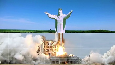 Jezus ze Świebodzina wystrzelony w kosmos w teledysku Pharrella Williamsa