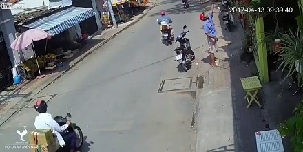Uliczna sprawiedliwość dla złodzieja w Wietnamie