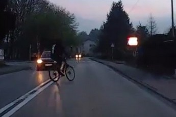 Sebix na rowerze w Kętach