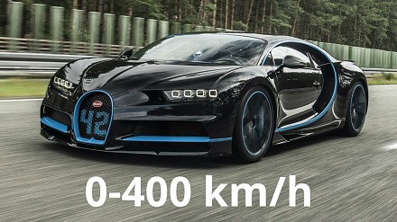 Bugatti Chiron od zera do 400 km/h w rekordowym tempie