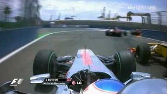 Button kontra Kubica - walka o centymetry na zakręcie
