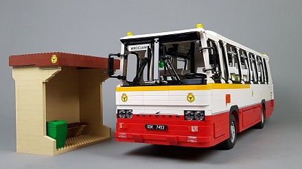 Autosan H9-21 w skali 1:14 zbudowany z klocków LEGO