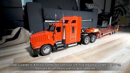 Zdalnie sterowana ciężarówka z LEGO budowana trzy lata