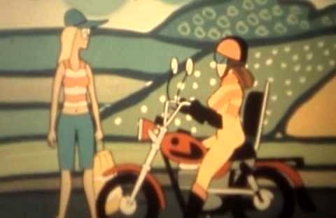 Reklama motocykli WSK z lat 70.
