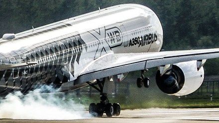 Airbus A350 startuje niemal pionowo