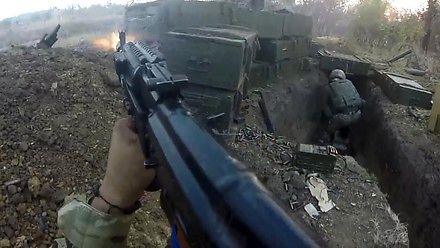 Film z walki w ukraińskich okopach