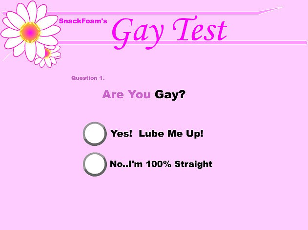 the gay test snackfoam