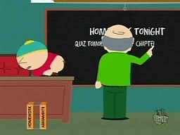 Cartman narobił na biurko pana Garrisona